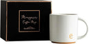 COLLECTIVE HOME - Monogram Ceramic Mugs, 15 oz Golden Initial Coffee Cups, Elegant Alphabet Tea Mugs, Elegant Personalized Mug with Gift Box, Luxurious Cups for Office and Home (e) by CozyNest Decor