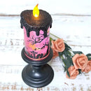 Eldnacele Halloween Snow Globe Candles Lighted Lamp, Battery Operated Spinning Water Glittering Tornado Flameless Candles Table Centerpiece for Halloween Decoration Indoor(Ghost) by CozyNest Decor