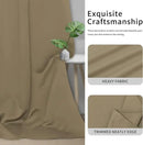 Easy-Going Blackout Curtains for Bedroom, Solid Thermal Insulated Grommet and Noise Reduction Window Drapes, Room Darkening Curtains for Living Room, 2 Panels(46x84 in, Tan) by CozyNest Decor
