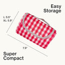 Cute Gingham Picnic Blanket, Waterproof Foldable, in Large 80x60in and Extra Large 80x80in, Portable Compact Beach Blanket, Oversized XL Outdoor Mat (Red, X-Large) by TinyTreasures Baby Boutique