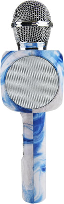 Sing-Along Bluetooth Karaoke Microphone and Bluetooth Stereo Speaker, Swirl Edition, All-in-One (Swirl Blue) by TinyTreasures Baby Boutique
