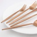 Matte Rosegold Silverware Set, Vanys 20 Piece Stainless Steel Cutlery Flatware Set, Kitchen Utensil Sets for 4, Tableware With Knife Spoons And Forks Set, Satin Finished Polished by CozyNest Decor