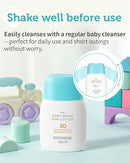 Baby Kids Easy Wash Sun Lotion SPF 30 & Cooling Gel Cream - Zinc Oxide Mineral Sunscreen & 3-Second Soothing Relief - Vegan Hypoallergenic for Sensitive Skin, 2.11oz & 3.38oz by TinyTreasures Baby Boutique
