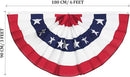 USA Pleated Fan Flag American US Bunting Flag Patriotic Half Fan Banner Flag with Canvas Header and Brass Grommets for 4th of July Memorial Day Indoor Outdoor Decoration (2, 3x6 Feet) by GreenHaven Gardens