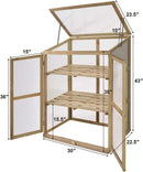 Giantex Garden Portable Wooden Cold Frame Greenhouse Raised Flower Planter Protection (30.0"X22.4"X42.9") by GreenHaven Gardens