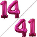 GOER Number 14 Balloons for 14th Birthday Sweet 14 Party Decorations,42 Inch Jumbo Foil Helium 41 Balloons for 41st Birthday Party Decoration (Bright Peach) by TinyTreasures Baby Boutique