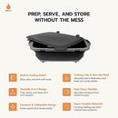 Drip EZ Collapsible BBQ Prep Tubs 3-Piece Set- For Meal Prep Marinating Food Storage - Includes Cutting Board & Lid - (1) JR - Orange + (1) OG - Orange + (1) XL - Black by GreenHaven Gardens