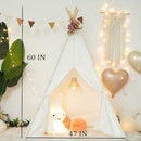 Teepee Tent for Kids-Portable Children Play Tent Indoor Outdoor (White) by TinyTreasures Baby Boutique