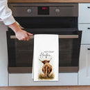 Not Today Heifer Highland Cow Hand Towels for Farmhouse Kitchen Bathroom Decor | Funny Waffle Weave Microfiber Dish Towel Western Gift by CozyNest Decor