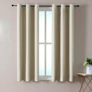 ChrisDowa Small Window Curtains 50 inches Long for Bedroom - Grommet Short Thermal Insulated Room Darkening Curtains for Kitchen (2 Panels, Beige, 29 x 50 Inch) by CozyNest Decor
