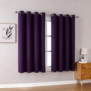 ChrisDowa Grommet Blackout Curtains for Bedroom and Living Room - 2 Panels Set Thermal Insulated Room Darkening Curtains (Royal Purple, 52W x 54L) by CozyNest Decor