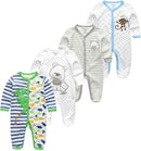 Kiddiezoom Baby and Toddler Boys'Snug Fit Footed One-Piece Romper Jumpsuit Cotton Cotton Footed Outfit by TinyTreasures Baby Boutique