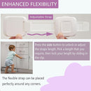 Upgraded No Drill Adhesive Furniture Anchor, Adjustable Anti Tip Furniture Wall Straps for Baby Proofing & Pets, Secure to Playroom, 4 Pack by TinyTreasures Baby Boutique