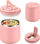 Soup Thermo for Hot Food 20oz Lunch Containers with Buckle Lid Wide Mouth Hot Food Jar Vacuum Insulated Stainless Steel Bento Box Leakproof with Spoon(Pink) by TinyTreasures Baby Boutique