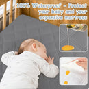 Yoofoss Waterproof Crib Mattress Protector 2 Pack, Quilted Crib Mattress Pad Cover Ultra Soft and Breathable, Machine Washable Toddler Mattress Protector for Standard Baby Crib Size 52''x28'' by TinyTreasures Baby Boutique