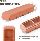 Silicone Freezer Trays with Lid,1.7oz 4 Section - Leak Proof Silicone Freezer molds for Homemade Baby Food Breastmilk,Purees, Vegetables, Baby Food Jars Ice Tray with Lid BPA Free Taupe Brown by TinyTreasures Baby Boutique