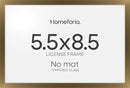 Homeforia 5.5 x 8.5 Business License Frame Bronze, High End Metal 5.5x8.5 Certificate Frame, 8.5x5.5 Document Frames for Wall or Tabletop, 5.5 by 8.5 Picture Frames, Tempered Glass, Wall Kit, Set of 1 by CozyNest Decor
