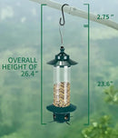 Bird Feeder for Outdoors: Squirrel Proof Bird Feeders, Gravity Sense Squirrel Proof Wild Bird Feeders for Finch Cardinal Chickadee, 4.8LB Large Capacity Hanging Birdfeeder by GreenHaven Gardens
