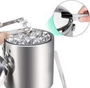 Sailnovo Ice Bucket, Double-Wall Stainless Steel Insulated Ice Buckets With Lid and Ice Tong, Ideal for Cocktail Bar, Parties, Chilling Wine, Champagne - 1.2 Liter Ice Container by CozyNest Decor