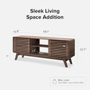 mopio Ensley TV Stand, Mid Century Modern for 55/60/65 inch TV, Farmhouse TV Stand, Entertainment Center with Storage, TV and Media Consol for Living Room (Walnut, 59" Tall) by CozyNest Decor