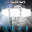 65W LED Flood Light Outdoor, 6500LM, Waterproof, 6500K Motion Sensor Flood Lights Outdoor with Adjustable 3 Head Detected Floodlight for Outside Entryway Garage, Yard, Porch, White, 2 Pack by GreenHaven Gardens