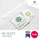 Salt Earth GOTS Certified 100% Organic Cotton Throw Blanket, 55" X 60" Waffle Blankets & Throws for Bed, Throw Blanket for Couch, Modern & Cozy Blanket, All Season, Comfy & Soft Blanket (Snow White) by TinyTreasures Baby Boutique