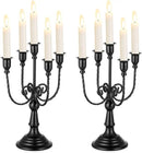 Sziqiqi Black Candelabra Candle Holder - Candle Holders for Candlesticks Set of 2 Metal Candelabrum Stand for Wedding Christmas Table Centerpieces Decor by CozyNest Decor
