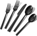 KINGSTONE Black Silverware Set, 40-Piece Forged Flatware Set Cutlery Set Premium Stainless Steel, Service for 8, for Kitchen, Home, Wedding, Party, Mirror Polished and Dishwasher Safe by CozyNest Decor