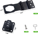 1 Pack Password Rotary Hasp Locks, Collapsible Solid 304 Stainless Steel File Cabinet Lock Desk Drawer Lock, for 90 Degree and 180 Degree Drawers, Dabinets, Doors, Flip Barn Door, Outdoor (Black) by TinyTreasures Baby Boutique