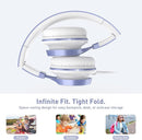 AILIHEN Kids Headphones for School Boys, Headphones with Microphone for Chromebook Laptop Computer Smartphone, 3.5mm Foldable Lightweight Headset for Teen Teenager (Violet) by TinyTreasures Baby Boutique