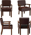 Accent Chair, PU Leather Living Room Chairs Oversized with Soft Seat and Armrests, Armchair for Bedroom, Dinning, Reading, Waiting Rooms (Leather Cherry) by CozyNest Decor