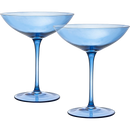 Champagne Coupes 12oz -  (2, Cobalt Blue)