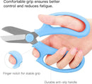 Flower Scissors, Strong Floral Shears, Premium Steel Garden Pruning Shears Floral Fruits Leaf Scissors Hand Pruner Snip Trimming Tool for Gardening Flower Arrangement, Light Blue by GreenHaven Gardens