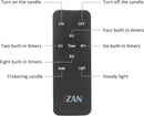 iZAN Set of 6 Outdoor Flameless Battery Operated LED Pillar Candles with Remote Timer Waterproof Flickering Electric Decorative Lights for Christmas Home Wedding Party Festival Decorations 3" x5” by GreenHaven Gardens