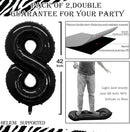 GOER Black Foil Balloons Number 8,Huge Number Balloons for 8th 18th 28th 38th 48th Birthday Party Supplies Anniversary Decorations (3 pcs,42 inch,32 inch,16inch) by TinyTreasures Baby Boutique