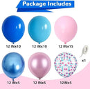 Pink and Blue Balloons 12 Inch Pastel Metallic Blue Baby Light Pink Chrome Latex Balloon Confetti Balloon for Kids Girls Hawaiian Summer Gender Reveal Wedding Birthday Baby Shower Party Decor by CozyNest Decor
