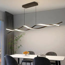 Modern Ceiling Chandelier Light, Acrylic Anti Flicker Pendant Lamp with Remote Control Dimmable 3 Color Mode & Brightness (Warm Cool Neutral Light) for Kitchen Bar Walnut 57in by CozyNest Decor