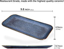Porcelain Dinner Plates set dessert salad dish Set of 4,Main Dish for Steak,Bread, Pasta,Salad, Microwave Oven and Dishwasher Safe,Scratch Resistant Reusable 9.8 INCH Rectangular by CozyNest Decor