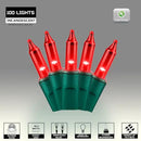 100LIGHTS RED Extra-Bright with End Connectors Christmas Decorative Lights 5.98m UL Certified Mini String Light Set Waterproof for Home Garden Holiday Christmas Tree Party Patio Decor Wedding by CozyNest Decor