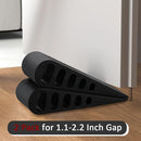 JQK Rubber Door Stopper Wedge, Black 6 Pack Soft TPR Premium Door Stops for Bottom of Heavy Duty Door on Tile, Concrete, Carpet, Wooden Floor, DSB61-BK-P6 by TinyTreasures Baby Boutique