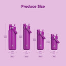 Insulated Water Bottle with Straw Stainless Steel Water Bottle, Leak-Proof, BPA-Free, Double Wall Vacuum Keeps Cold for 24 Hours for Sports, Travel, School (18 oz, Bright Magenta) by CozyNest Decor
