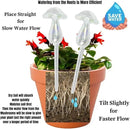Evelots Plant Self Watering Glass Globes, Iridescent Mushroom Shaped Bulbs (4 Pack) Automatic Water Irrigation System for Plants with Funnel, Indoor & Outdoor Use -Extra Long 9 Inches