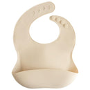 mushie Silicone Baby Bib | Adjustable Fit Waterproof Bibs (Shifting Sand) by TinyTreasures Baby Boutique