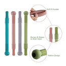Fu Store Hollow Teether Tube Chew Straw Sensory Toy for Infant Toddlers Silicone Tubes Teething Toys for Babies 3-12 Months 0-36 Months Gifts Learning Developmental Toys BPA Free Freezable 6 Pack by TinyTreasures Baby Boutique