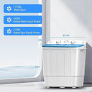 Portable Mini Twin Tub 18lbs Washing Machine With Drying Rack& 10 Hangers, 11lbs Washer & 7lbs Spinner, Small Laundry Washer with Time Control for Camping, Apartments, RV (18lbsBlue) by CozyNest Decor