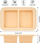 Super Ice Cube Tray 2 Cup X 2 Portions Big Silicone Freezing Mold with Lid, for Soup&Meal, Prep Food Leftovers Freezer Storage Container, 2Pack by TinyTreasures Baby Boutique