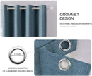 MIULEE Linen Texture Curtains for Bedroom Solid 100% Blackout Thermal Insulated Dusty Blue Curtains Grommet Room Darkening Drapes Luxury Decor for Living Room Nursery 52x84 Inch (2 Panels) by TinyTreasures Baby Boutique