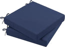 AAAAAcessories Outdoor Seat Cushions for Chairs, Waterproof, Fade-Resistant Patio Furniture Replacement Cushions, 18" x 18" x 2", Set of 2, Navy Blue by GreenHaven Gardens