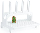 PopYum Glacier White Space Saving Drying Rack from 100% Recycled Bottles, countertop for Baby Bottles, Plastic Bags, Cups, Glass, tumblers, Compact by TinyTreasures Baby Boutique