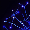 Christmas led Sparkle Ball Hanging Outdoor décorations -Haning Twig Ball,Snowflake Ornament Lights Indoor Outdoor Festive Holiday Décor 24Inch (Blue) by CozyNest Decor